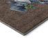 5' X 8' Brown Blue And Green Geometric Washable Area Rug With UV Protection