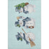 5' X 8' Sky Blue Green And Ivory Geometric Washable Area Rug With UV Protection