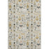 5' X 8' Beige Gold And Gray Floral Washable Area Rug With UV Protection