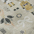 5' X 8' Beige Gold And Gray Floral Washable Area Rug With UV Protection