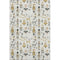 5' X 8' Ivory Gold And Gray Floral Washable Area Rug With UV Protection