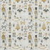 5' X 8' Ivory Gold And Gray Floral Washable Area Rug With UV Protection