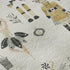 8' X 10' Ivory Gold And Gray Floral Washable Area Rug With UV Protection