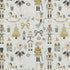 8' X 10' Ivory Gold And Gray Floral Washable Area Rug With UV Protection