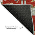 5' X 8' Red Gold And Gray Floral Washable Area Rug With UV Protection