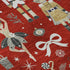 5' X 8' Red Gold And Gray Floral Washable Area Rug With UV Protection