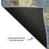 8' Denim Blue Brown And Beige Polka Dot Washable Round Rug With UV Protection