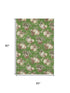 5' X 8' Green Brown And Beige Polka Dot Washable Area Rug With UV Protection