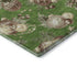 8' Green Brown And Beige Polka Dot Washable Round Rug With UV Protection