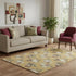 5' X 8' Gold Brown And Beige Polka Dot Washable Area Rug With UV Protection