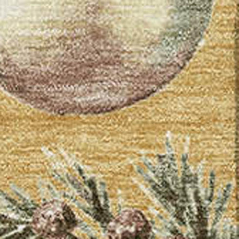 5' X 8' Gold Brown And Beige Polka Dot Washable Area Rug With UV Protection