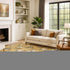 9' X 12' Gold Brown And Beige Polka Dot Washable Area Rug With UV Protection