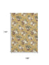 9' X 12' Gold Brown And Beige Polka Dot Washable Area Rug With UV Protection
