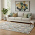 5' X 8' Gray Brown And Beige Polka Dot Washable Area Rug With UV Protection