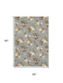 5' X 8' Gray Brown And Beige Polka Dot Washable Area Rug With UV Protection