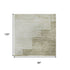 8' X 10' Beige And Ivory Geometric Washable Area Rug With UV Protection