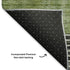 5' X 8' Fern Green And Gray Geometric Washable Area Rug With UV Protection