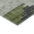 5' X 8' Fern Green And Gray Geometric Washable Area Rug With UV Protection