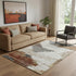 5' X 8' Rust And Gray Geometric Washable Area Rug With UV Protection