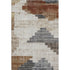 8' X 10' Rust And Gray Geometric Washable Area Rug With UV Protection
