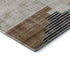 8' X 10' Rust And Gray Geometric Washable Area Rug With UV Protection