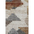 8' X 10' Rust And Gray Geometric Washable Area Rug With UV Protection