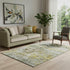 5' X 8' Gold And Beige Abstract Washable Area Rug With UV Protection