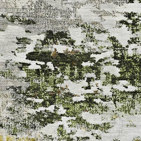 5' X 8' Gold And Beige Abstract Washable Area Rug With UV Protection