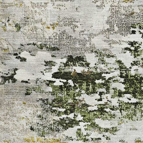 5' X 8' Gold And Beige Abstract Washable Area Rug With UV Protection