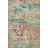 8' X 10' Orange Teal And Blush Abstract Washable Area Rug With UV Protection
