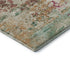 8' X 10' Orange Teal And Blush Abstract Washable Area Rug With UV Protection