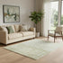 5' X 8' Beige Ivory And Gray Geometric Washable Area Rug With UV Protection