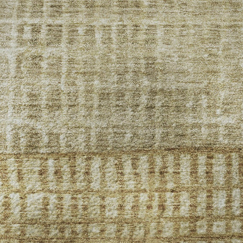 5' X 8' Brown And Beige Geometric Washable Area Rug With UV Protection