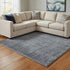 8' X 10' Blue And Gray Geometric Washable Area Rug With UV Protection
