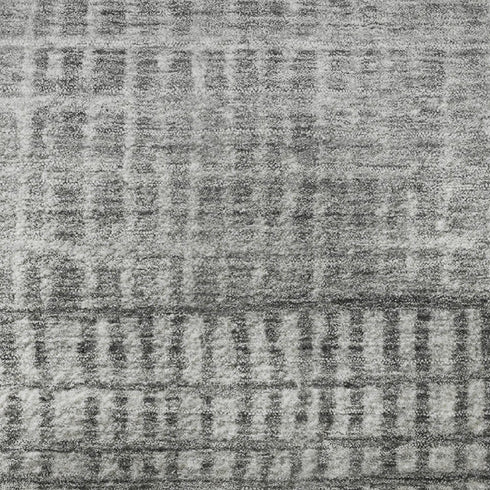 8' X 10' Gray And Silver Geometric Washable Area Rug With UV Protection