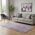5' X 8' Plum And Gray Geometric Washable Area Rug With UV Protection
