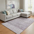8' X 10' Purple And Ivory Geometric Washable Area Rug With UV Protection