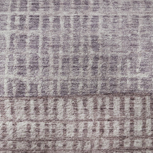 8' X 10' Purple And Ivory Geometric Washable Area Rug With UV Protection