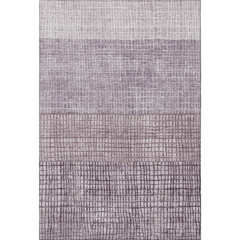 8' X 10' Purple And Ivory Geometric Washable Area Rug With UV Protection
