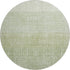 8' Sage And Ivory Geometric Washable Round Rug With UV Protection