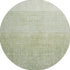 8' Sage And Ivory Geometric Washable Round Rug With UV Protection
