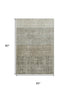 5' X 8' Taupe And Brown Geometric Washable Area Rug With UV Protection