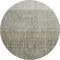 8' Taupe And Brown Geometric Washable Round Rug With UV Protection