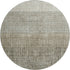 8' Taupe And Brown Geometric Washable Round Rug With UV Protection