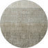 8' Taupe And Brown Geometric Washable Round Rug With UV Protection