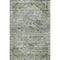 8' X 10' Artichoke Green And Gray Floral Medallion Washable Area Rug With UV Protection