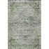 8' X 10' Artichoke Green And Gray Floral Medallion Washable Area Rug With UV Protection