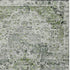 8' X 10' Artichoke Green And Gray Floral Medallion Washable Area Rug With UV Protection