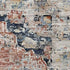 8' X 10' Beige Blue And Coral Floral Medallion Washable Area Rug With UV Protection