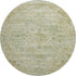 8' Sage And Wheat Floral Medallion Washable Round Rug With UV Protection